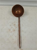 Hand hammered copper ladle 16"