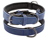 (new)Size:L,HSIGIO Padded Leather Dog Collar,