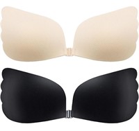 (new)Size:C, 2 Pairs Sticky Bra Backless Adhesive