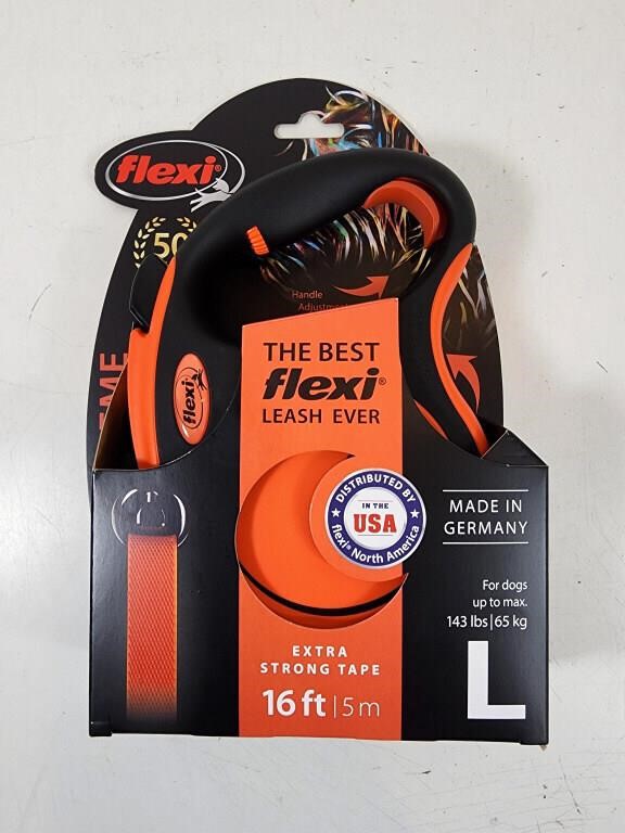 NEW Flexi Extra Strong Tape Leash, Orange 16FT (L)