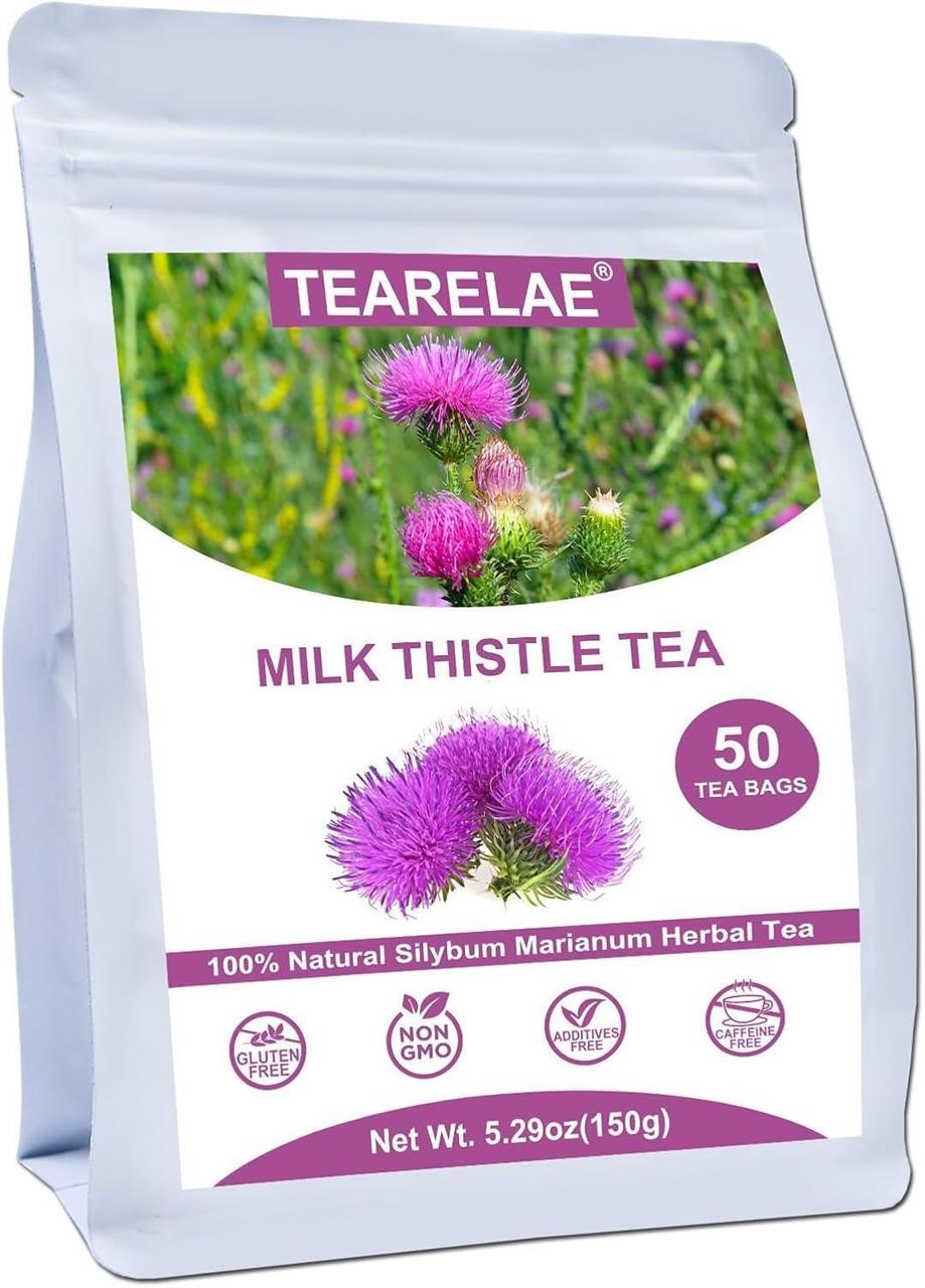 SEALED-TEARELAE Milk Thistle Tea Bag 50 Count x2