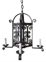 French Square Iron Light Fixture