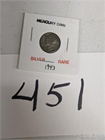 Rare Silver Mercury Dime 1943