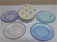 4 Piece Easter Plates with Box mint
