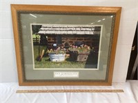BOB TIMBERLAKE PUMPHOUSE PANSIES FRAMED AND MATTED