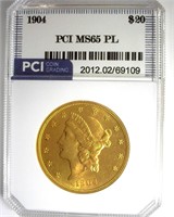 1904 Gold $20 MS65 PL LISTS $17500