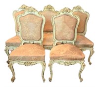 Five French Carved Side Chairs