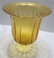 Butterscotch Bubble Glass Vase