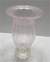 Pink Bubble Glass Vase