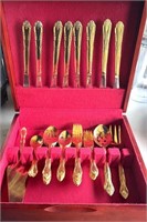 Nice set of gold plated flatware