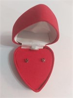 Silver Garnet Earrings (0.4ct) - Value $80