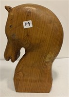 Carved Wooden Horse Head (10" high)