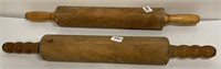 2 Old Wooden Rolling Pins- NO SHIPPING