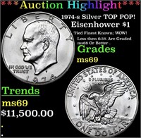 ***Auction Highlight*** 1974-s Silver Eisenhower D