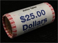 Uncirculated Roll $25 John Tyler Presidential