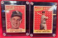 281 - 2 1958 ALL STAR BASEBALL CARDS (J24)