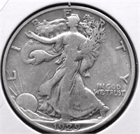 1929 D WALKING HALF DOLLAR VF