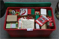 Tub Lot of Christmas Ornaments