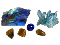 Tiger Eye, Labradorite, Lapis Lazuli, Rainbow Qrtz