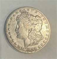 Circa 1896 Morgan silver dollar