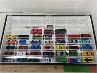 56 Car Mirrored Display with 39 Vehicles, 14x25 "