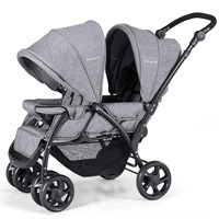 BABY JOY Double Stroller  Foldable  Gray