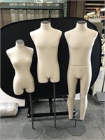 Mannequins - 2 Male and 1 Female Linen Covered