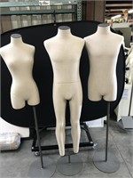 Mannequins - 2 Male and 1 Female Linen Covered