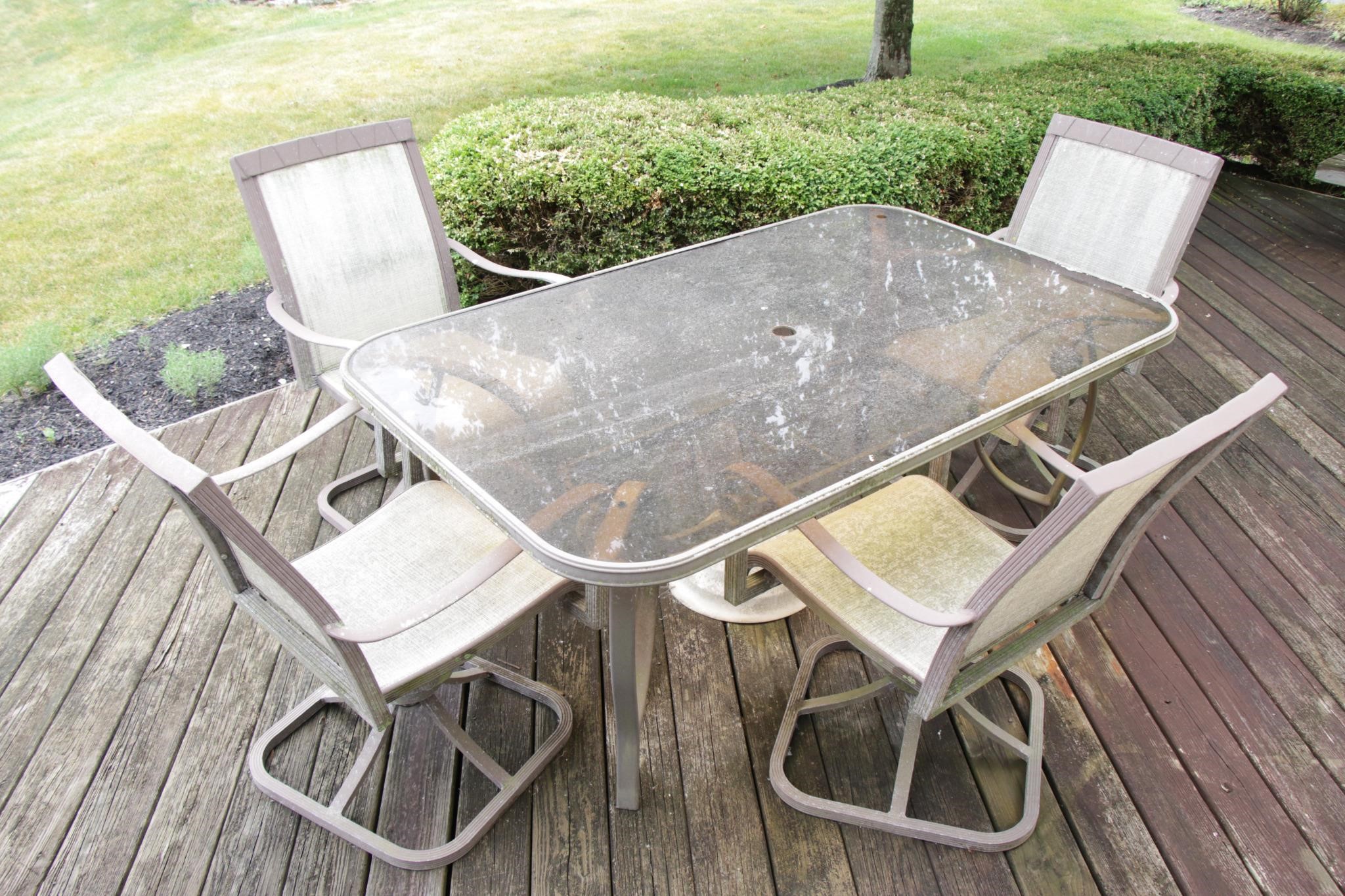 Patio table and chairs