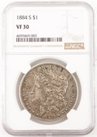 Coin 1884-S Morgan Silver Dollar NGC VF30