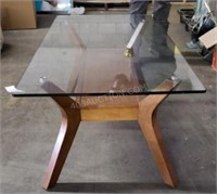 George Oliver Wood Coffee Table w/Glass Top $600