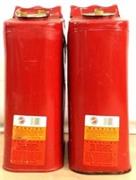 2 Red Metal Jerry Gas Cans