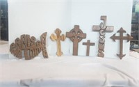 Christian Crosses and wooden Christian wall mounts