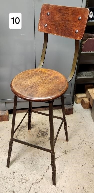 Antique Industrial Shop Stool