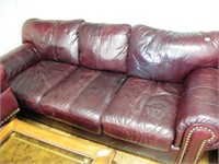 Large Leather Sofa 84" long x 36 w x 35 h "VERY