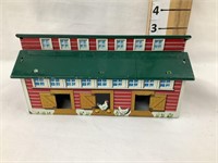 Marx Tin Toy Chicken House, 7 1/2”W, 3 1/2”T, 3