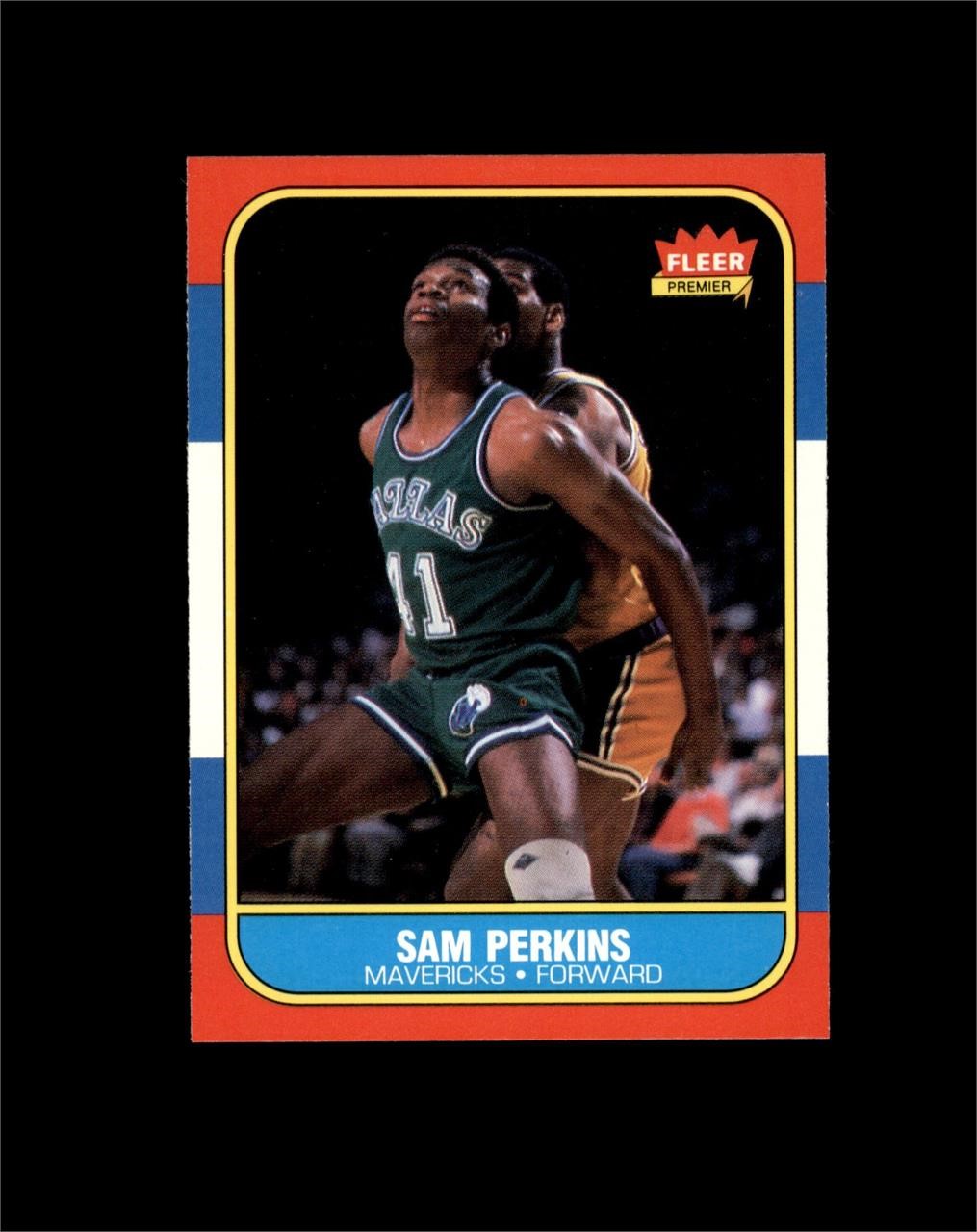 1986 Fleer #86 Sam Perkins RC MINT