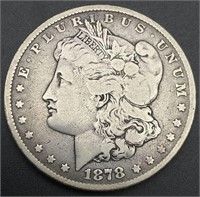 Scarce 1878 8 Tail Feathers Morgan Silver Dollar