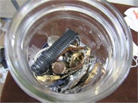 Canning Jar of Watches and Watch Parts Pieces