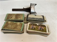 EARLY STEREOSCOPE  WITH STEREOGRAMS