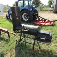 CUSTOM BUILT WOOD BURNING BARBECUE GRILL