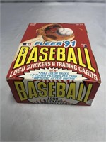 36 COUNT WAX PACKS 1991 FLEER BASEBALL STICKERS