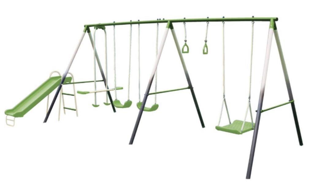 SPORTSPOWER OUTDOOR 7-STATION METAL SWING SET