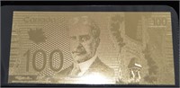 CAD $100 Gold Foil Fantasy Note