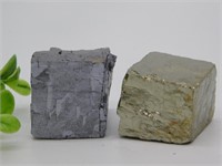 NATURAL FORMATION SPANISH PYRITE CUBE ROCK STONE L