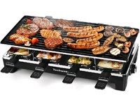 Techwood Raclette Table Grill, Removable 2-in-1 No