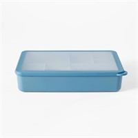 Large 8-Compartment Snack Bento Box Blue