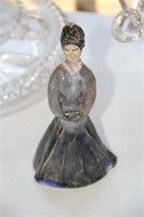 Signed vintage clay woman figurine