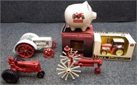 (4) Tractors & Piggy Bank - Farmall & More