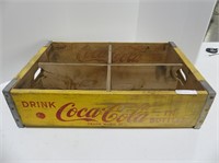 PAINTED STENCILED COCA-COLA 4 SECTION CRATE